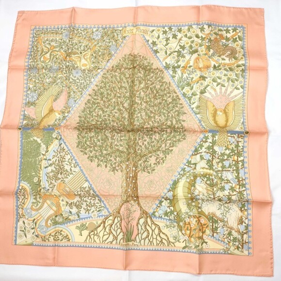 HERMES Authentic Black Silk Scarf - Picture 1 of 9